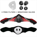 Racing Style Grey & Red Design Two Premium Protection Face Mask