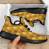 Exclusive Golden Pattern Mesh Knit Sneakers