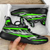 Racing Style Neon Green & Black Vibes Mesh Knit Sneakers