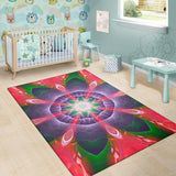 Psychedelic Style Mandala Design Four Area Rug