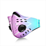 Future Neon Style Pink & Blue Lights Two Premium Protection Face Mask