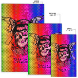 Famous Rock Zombie Star X Colorful Rainbow ChessBoard Design Area Rug