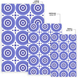 Luxury Traditional White & Blue Ornaments Design Two Area Rug