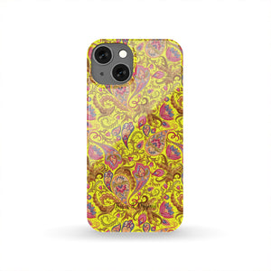 Neon Yellow Paisley Style Phone Case