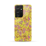 Neon Yellow Paisley Style Phone Case