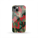 Red And Neon Camouflage Phone Case